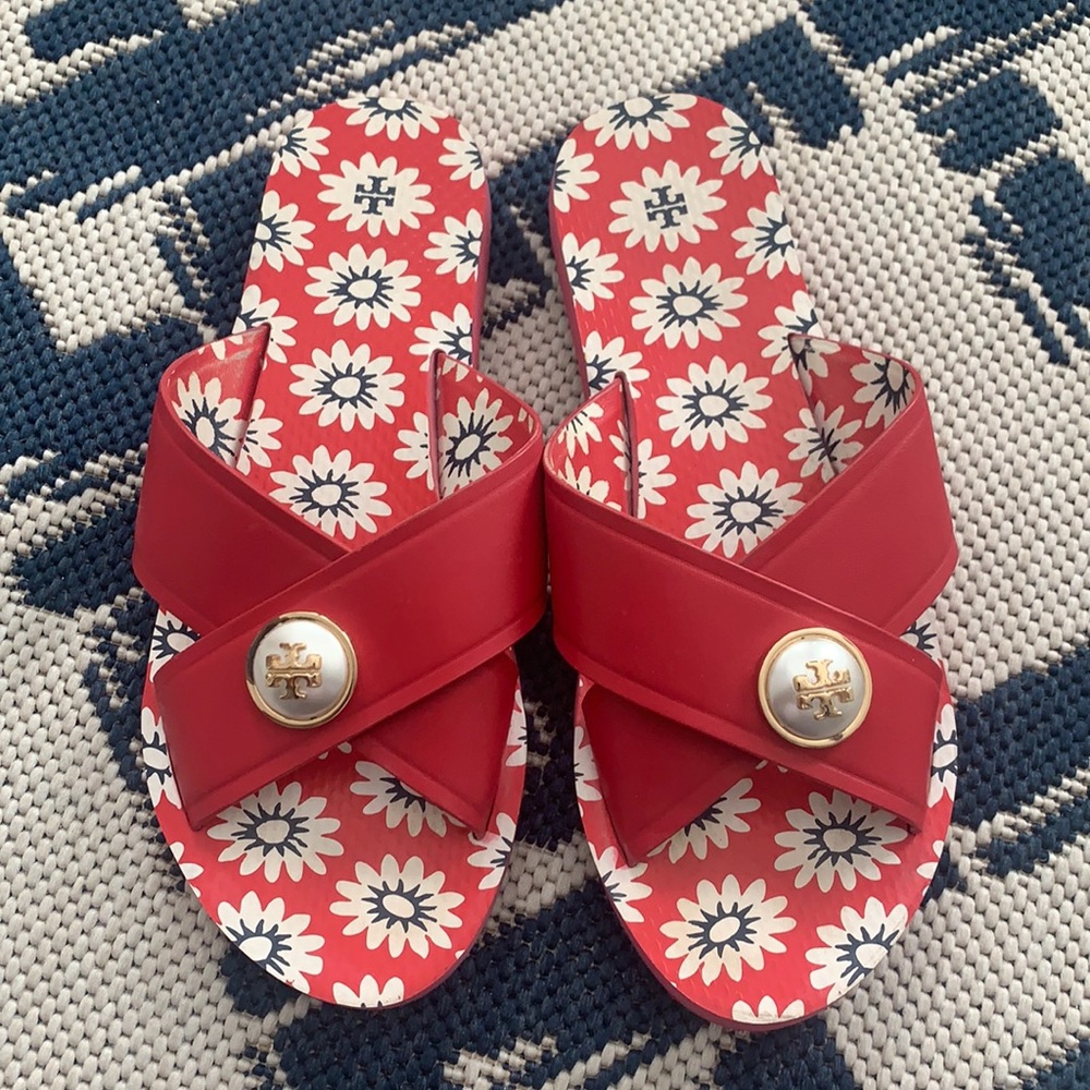 Tory Burch cross cross sandals